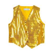 Enfants brillant paillettes costume gilet scène Performance fête Costume Jazz hip-hop danse porter veste gilet pour garçons filles