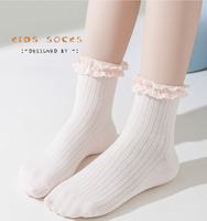 Chaussettes pour petites filles, mignonnes, à volants, côtelées, en dentelle, pour enfants de 0 à 12 ans, nouveau-nés, nourrissons, tout-petits, bébés