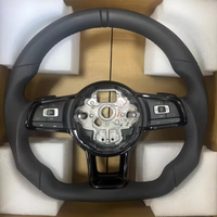 Volant en cuir semi-perforé R-Line pour VW Volkswagen Polo Golf 4 5 6 7 Jetta Tiguan Passat B7 B8