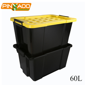 صندوق من سلسلة الخدمة الشاقة 60 لتر قابل للتكديس مع غطاء - Product Image 3