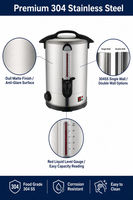 Urne à café commerciale 140 tasses en acier inoxydable, bouilloire électrique pour la restauration et les banquets