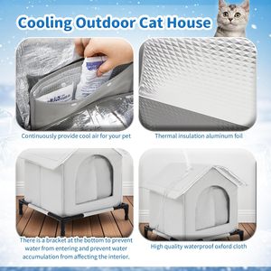 בית לחיות מחמד בית לחיות מחמד חיצונית 11 ק ג גור מחסה לחתולים פנים/חיצוני מבודדים חתול בר מחסה בד oxford קל - Product Image 4