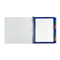 Carpeta de Anillas A4 con 2/3/4 Anillas, Cubierta Rígida Blanca, con Portaetiquetas Transparente Lateral, para Oficina, Escuela y Papelería