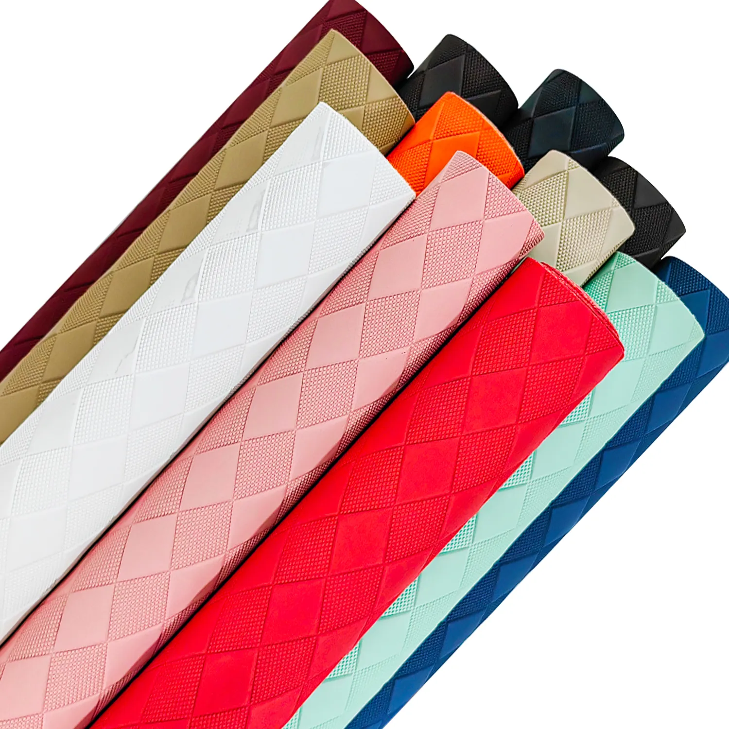 Tissu en vinyle gaufré rhombique écologique en cuir artificiel Faux cuir tissu en cuir synthétique pour housse de canapé meubles