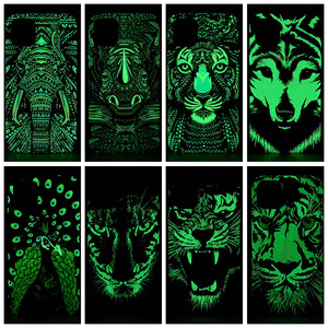 Mới Huỳnh Quang Dạ Quang Hoạt Hình Thế Giới Động Vật Vỏ Điện Thoại Sói Sư Tử Nổi Phát Sáng Trong Vỏ Tối Cho <span class=keywords><strong>Iphone</strong></span> Samsung Huawei - Product Image 2