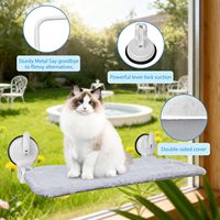 Hamac pour chat à ventouse pour fenêtre, hamac pour chat suspendu au verre, hamac pour chat pliable, fournitures pour animaux de compagnie pour toutes les saisons