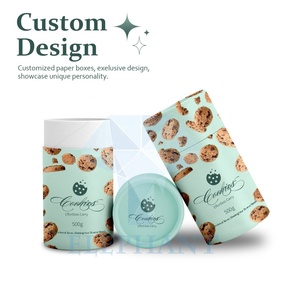 Custom Printed Food Grade Kraft Paper Food Chip Biscuits <b>Dessert</b> Cookie Macaron Packaging Paper Tube Cylinder Round <b>Box</b> - Product Image 6