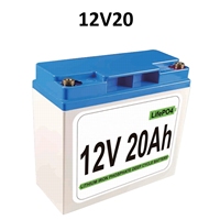 Baterai OEM 12V 20Ah LiFePO4 Deep Cycle 12.8V 256Wh 2000+ Siklus dengan BMS Terintegrasi untuk Penyimpanan Energi Surya, RV, Kelautan, Langsung dari Pabrik
