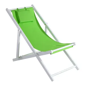 الأعلى مبيعاً كرسي شاطئ خشبي محمول قابل للطي من قماش كانفاس