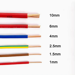 חוט חשמל מבודד PVC עם ליבת נחושת 450/750V1/1.5/2.5/4/6/10 ממ\\\"ר, עמיד בפני חשמל חופשי, לבנייה ולבית - Product Image 3