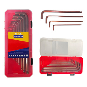 Jeu de clés hexagonales à embout sphérique 9 pièces en chrome vanadium avec anneau organisateur 1,5-10 mm -001 - Product Image 6