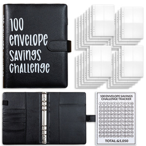 Carnet de budget A5 personnalisé en gros, <span class=keywords><strong>livre</strong></span> de défi d'épargne avec 100 enveloppes, système d'épargne pour adultes et femmes - Product Image 3