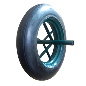 Roue <span class=keywords><strong>de</strong></span> brouette solide en caoutchouc, 14x4 pouces, livraison gratuite, roulette <span class=keywords><strong>de</strong></span> poudre résistante, pour WB6400 - Product Image 1