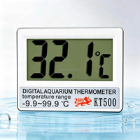 Thermomètre numérique d'aquarium d'usine ℃ / ℉   Moniteur de température d'aquarium alimenté par AG13, avec support adhésif 3M interchangeable