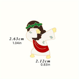 Épinglette en émail Jésus <span class=keywords><strong>Messie</strong></span> - Badge icône de la foi chrétienne pour vêtements, sacs et bijoux - Cadeau idéal pour les amis - Product Image 4