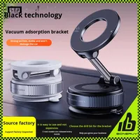 Support Magnétique Double Face Pliable et Rétractable pour Téléphone Portable avec Ventouse, Accessoire Pratique