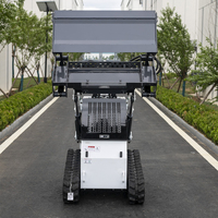 Chargeuse compacte mini sur pneus avec système hydraulique et attache de godet quatre-en-un, pour les tâches de manutention de matériaux de 200 kg à 2000 kg