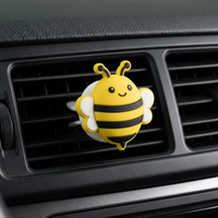 Décoration 3D personnalisée pour grille d'aération de voiture, jouet à mâcher en peluche couineur pour l'intérieur du véhicule