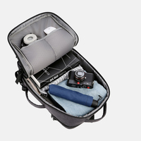 Sac à dos pour ordinateur portable élégant et extensible à compartiments multiples avec port de charge USB externe pour le bureau, les trajets domicile-travail et les affaires
