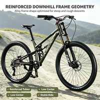 Vélo de montagne à suspension intégrale en alliage d'aluminium de haute qualité avec freins à disque pour les trajets en ville et l'utilisation tout-terrain