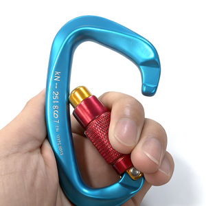 Mosquetón de Aleación de Aluminio 12Kn con Bloqueo Automático para Escalada, Montañismo, Trabajo en Altura y Seguridad - Product Image 2