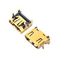 Conector Adaptador HDMI Compatible con USB de 19 Pines MUP-H20017 para DVD, TV, STB, Computadora, Carcasa de Cobre, Gran Venta en VNM