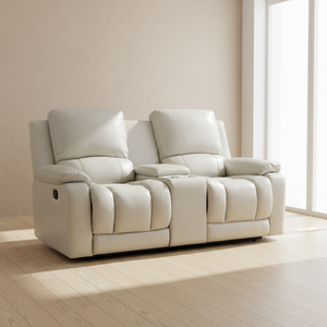 Conjunto de Sofá y Sillón Reclinable de Cuero, Operación Manual, Muebles para Sala de Estar - Product Image 5