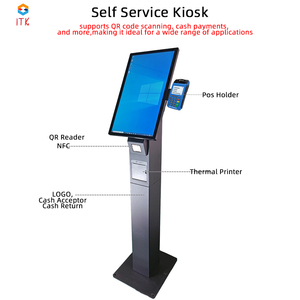 Tầng thường vụ/Máy tính để bàn thanh toán kiốt màn hình cảm ứng tự đặt hàng <span class=keywords><strong>kiosk</strong></span> tự dịch vụ thanh toán <span class=keywords><strong>kiosk</strong></span> với máy quét QR và máy in - Product Image 2