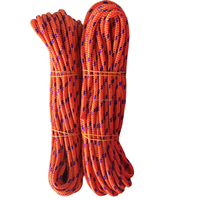 Promotion Corde en nylon marine tressée double diamant 6 mm, tressage solide, 3/8 pouce, pour lignes d'amarrage et cordes d'emballage, couleurs assorties