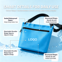 Pochette de rangement extérieure imperméable avec logo personnalisé, légère, accessoires de camping, sac de rangement portable pour la randonnée et les voyages