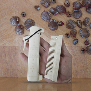 Peigne en os naturel fait main en os de buffle, brosse de toilettage artisanale traditionnelle, lisse, poli, antistatique, démêlant - Product Image 2