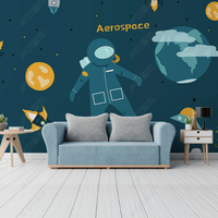 Personnalisé 5D Plafond Moderne Salon Papier Peint 3D Décoration de la Maison Tissu Dessin Animé Garçons Chambre Papier Peint Mural Pour Filles Chambre D'enfants