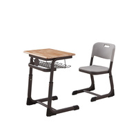 Nouveau modèle de bureau et chaise pliables durables pour élèves du primaire, ensemble d'étude confortable en métal pour enfants, design moderne