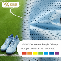 Kain Mesh Polyester Birdseye Spandex & Polyester Warna Kustom Bersertifikasi GRS Ringan untuk Lidah Sepatu Olahraga dan Pakaian Yoga