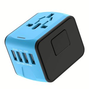 Travel Power Adapter OEM 8A 3 USB+Type-c Travel Conversion <b>Socket</b> <b>Smart</b> Charger - Product Image 1