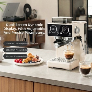 Smart <b>Fully</b> <b>Automatic</b> Espresso <b>Machine</b> with and Dual Display 20 Bar Bean to Cup <b>Coffee</b> Maker for Home Office Cafe - Product Image 2