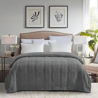 Sherpa Queen Size Blanket-3D Design élégant Super doux flou confortable couverture chaude épaisse peluche moelleux couvertures à fourrure