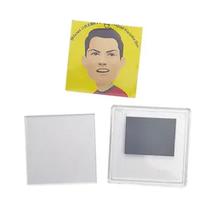 76*58mm/65*65mm Acrylic Rectangle Transparent Fridge Magnet Photo Frame Material for DIY