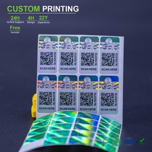 Etiqueta de Código QR Anti-Falsificación con Verificación de Holograma Profesional, <span class=keywords><strong>Precio</strong></span> de Fábrica Directo al por Mayor, Personalizable - Product Image 1
