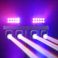 Système d'éclairage de scène DJ portable 300W, 4x40W, à faisceau mobile, effet wash, activé par le son, DMX512, pour fêtes, mariages, clubs