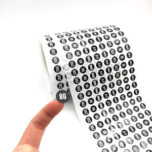 דבק עמיד למים עגול מספר מדבקות, פרטי ויניל מספר מדבקות רול - Product Image 1