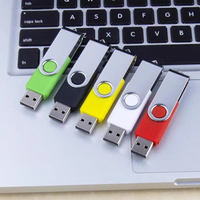 Memoria USB Giratoria de 128 MB, 256 MB, 512 MB, Unidad Flash USB con Logotipo Personalizado, Pendrive, Disco Giratorio en Llavero, Regalo, Memoria USB de 1 GB a 64 GB