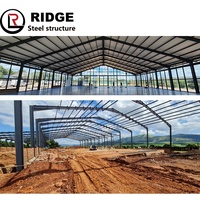 Almacén de metal industrial personalizado de fábrica prefabricada Casa de almacén estructural de acero ligero prefabricada Planes de construcción para la venta