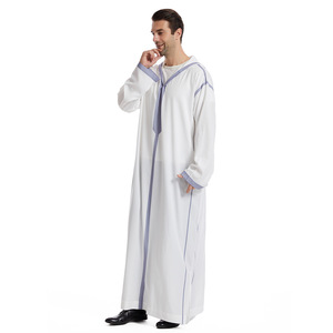 Robe maxi à capuche pour hommes musulmans, Jubba Thobe, robe saoudienne arabe, kaftan marocain, Abaya de Dubaï, Turquie, vêtements musulmans, Abayas de Ramadan, robe - Product Image 3