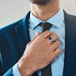 남자를 위한 유럽 미국 빈티지 금 도금 목걸이 스테인레스 스틸 드래곤 패턴 반지 결혼 선물 엉덩이 엉덩이 펑크 반지 - Product Image 4