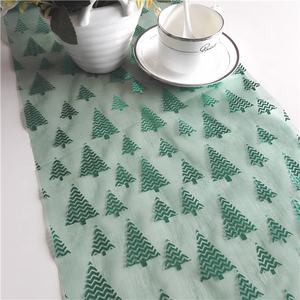 Stock organza 100% nylon linge chemin de table rouleau pour noël chemin de table - Product Image 2