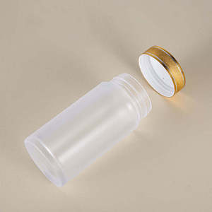 Botella de Plástico PET Transparente de 100 ml, Botella Personalizada para el Cuidado de la Salud, Botella de Almacenamiento de Medicamentos de Lujo con Tapas, Botella Esmerilada - Product Image 3