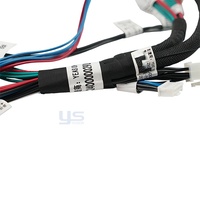 Kabel Harness Pabrik Langsung dengan Konektor Multi Cabang, Selubung Kepang, Perakitan Loom, OEM Kustom untuk Peralatan Industri Grosir
