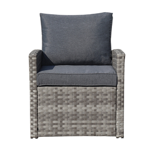 Canapé en rotin PE Chaises et ensembles de table d'extérieur Canapé de jardin Mobilier de patio Ensemble de table basse d'extérieur Chaises en rotin Table moderne - Product Image 5