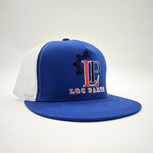 Casquette Trucker Structurée Personnalisable OEM ODM à Visière Plate en Maille Broderie Toile Motif Feuille Tropicale pour Cyclisme et Sports de Plein Air - Product Image 3